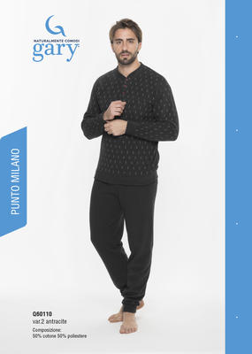 PIGIAMA UOMO M/L Q60110 Tellini S.r.l. Ingrosso Abbigliamento